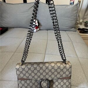 Gucci Beige and Black Crossbody Bag